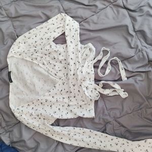 Brandy Melville Floral Wrap Top